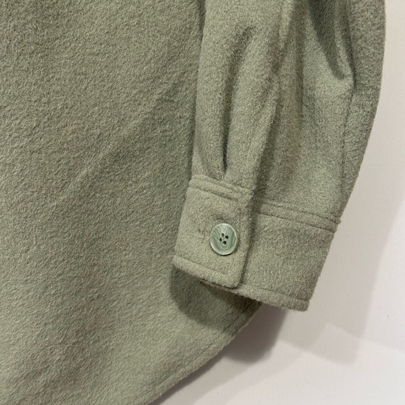 Joie Boyfriend Shacket Sage Green Medium Blogger Favorite Button Down Jacket - Picture 5 of 8